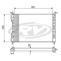 Radiador Fiat Palio 1.0 16V/1.0 8V/1.3 16V 1999 À 2004 Strada 1.5 8V 2000 À 2001 Siena 1.0 16V/1.0 8V/1.3 16V 1999 À 200