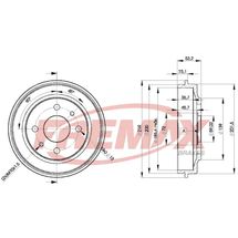 Tambor de Freio Traseiro Fiat Uno 1.0 8V/1.3 8V/1.5 8V 1984 À 2013 Palio 1.0 8V/1.4 8V/1.6 16V 1996 À 2017 Siena 1.0 8V/