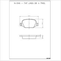 Pastilha de Freio Traseiro Fiat Linea 1.4 16V/1.8 16V/1.9 16V 2008 À 2016 Bravo 1.4 16V/1.8 16V 2011 À 2016 500 1.4 16V/