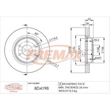Disco de Freio Ventilado Dianteiro Nissan Frontier 2.3 16V/2.5 16V 2008 À 2022