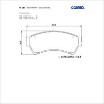 Pastilha de Freio Dianteiro Ford Fusion 2.3 16V/2.5 16V/3.0 24V 2005 À 2012