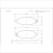 Pastilha de Freio Dianteiro Citroen Xsara 1.8 16V 1997 À 2000 Renault Kangoo 1.0 16V/1.0 8V/1.6 8V 1997 À 2007