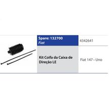 Kit de Coifas da Caixa de Direção Esquerdo Fiat Uno 1.0 8V/1.3 8V/1.5 8V 1984 À 1997 147 1.0 8V/1.3 8V 1976 À 1997