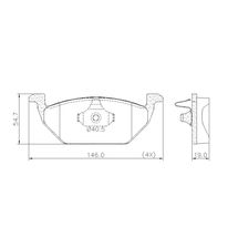 Pastilha de Freio Dianteira Volkswagen Fox 1.0 12V/1.0 8V/1.6 8V 2003 À 2021 Polo Sedan 1.6 8V 2002 À 2014 Polo 1.0 16V/