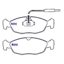 Pastilha de Freio Dianteiro Peugeot 306 1.8 16V/1.8 8V/2.0 16V 1998 À 2007 Citroen Xsara 1.6 16V/2.0 16V 1997 À 2005