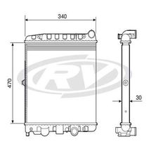 Radiador Volkswagen Gol 1.0 8V/1.6 8V/1.8 8V 1997 À 2008 Parati 1.0 16V 1997 À 2008