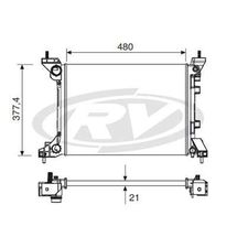 Radiador Fiat Uno 1.0 6V/1.0 8V/1.4 8V 2009 À 2021 Palio 1.0 8V/1.4 8V 2009 À 2021 Mobi 1.0 6V/1.0 8V 2010 - Grand Siena