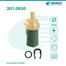 Sensor de Temperatura de Água Sensor Temperatura Volkswagen Gol 1.0 16V/1.0 8V 1997 À 2008 Fox 1.0 8V/1.6 8V 2003 À 2010