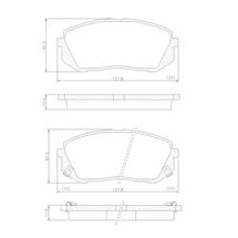 Pastilha de Freio Dianteira Hyundai Ix35 2.0 16V 2010 À 2022 Kia Sportage 2.0 16V 2010 À 2017 Carens 2.0 16V 2008 À 2013