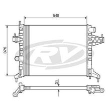 Radiador Chevrolet Corsa 1.0 8V/1.4 8V/1.8 8V 2003 À 2008 Montana 1.4 8V/1.8 8V 2003 À 2009