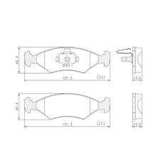 Pastilha de Freio Dianteira Ford Fiesta 1.0 8V/1.4 16V/1.6 8V 1996 À 2010 Courier 1.3 8V/1.4 16V/1.6 8V 1997 À 2007 Esco
